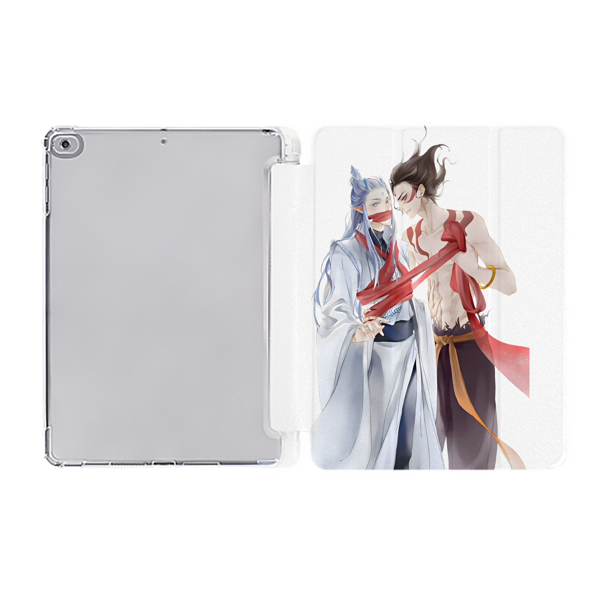 （画像用） Ne Zha 2 ナタ 魔童の大暴れ IPad ケース ペン収納付き 三つ折りスタンド PUレザー×シリコン 対応機種9.5/10.5/10.9インチ
